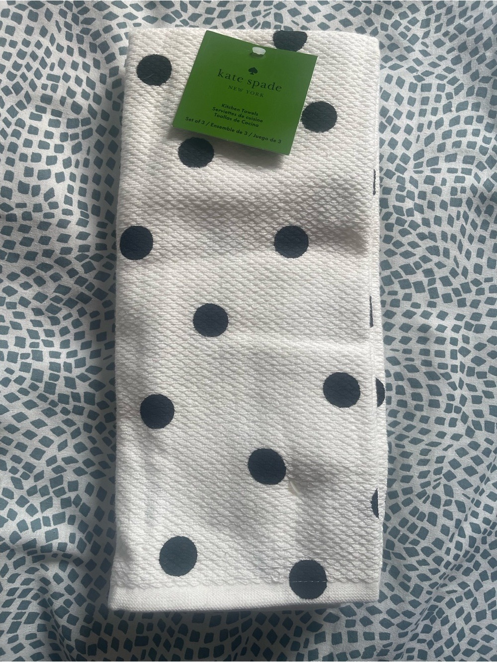 LAST ONE!!!! kate spade Black and White Polka Dot Kitchen Towels